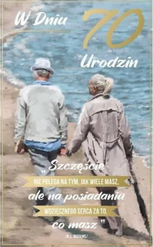 Kartka okolicznościowa 70 Urodziny AB Cards P16