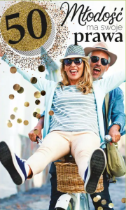 Kartka okolicznościowa 50 Urodziny AB Cards DH03