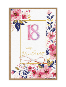 Kartka okolicznościowa  B6 LUX 18 Urodziny - 16