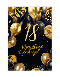 Kartka okolicznościowa B6 18 Urodziny - 11