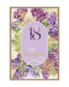 Kartka okolicznościowa  B6 LUX 18 Urodziny - 15