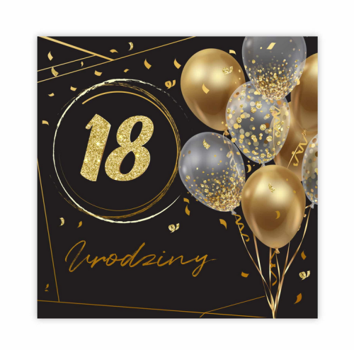 Kartka okolicznościowa KW LUX 18 Urodziny - 01