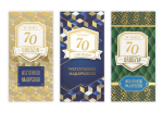 Kartka okolicznościowa DL Kartka na 70 Urodziny - MIX