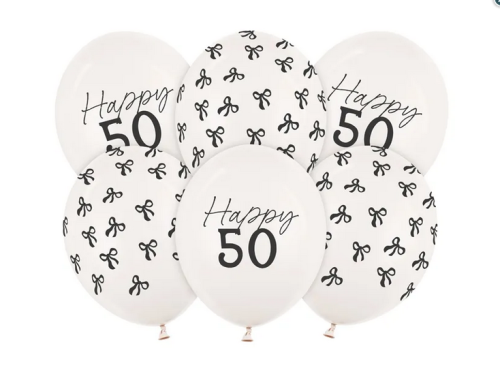 Balony 30 cm 50 Pastel Off-white 6szt/opak