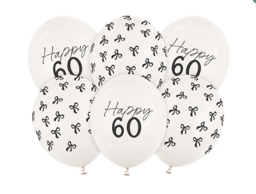 Balony 30 cm 60 Pastel Off-white 6szt/opak
