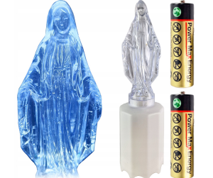 Wkład LED do znicza Maryja z bateriami 17cm