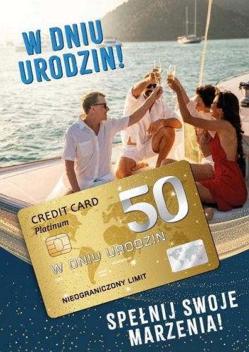 Kartka okolicznościowa 50 Urodziny GIFT M - 174