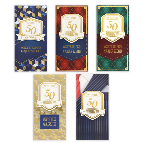DL Kartka na 50 Urodziny - MIX