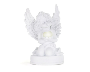 Anioł 13x20cm z sercem LED na baterie