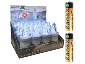 Wkład LED na baterie 2xR6