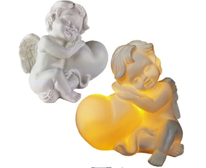 Aniołek z sercem 15x12x13cm na baterie