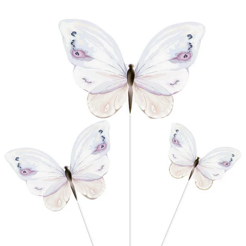 Toppery na tort Motyle 9szt. 4,3 - 8,2cm