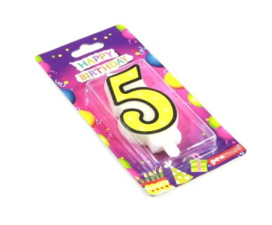 Świeczka urodzinowa "5"