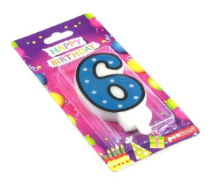 Świeczka urodzinowa "6"