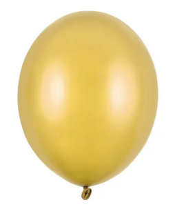Balony Strong 27cm Metallic Gold 100szt/opak