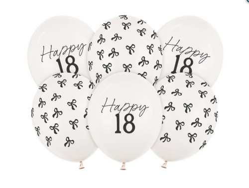 Balony 30 cm 18 Pastel Off-white 6szt/opak