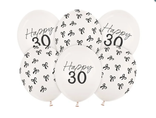 Balony 30 cm 30 Pastel Off-white 6szt/opak