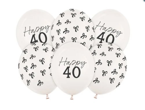 Balony 30 cm 40 Pastel Off-white 6szt/opak
