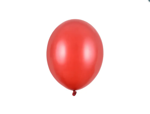 Balony Strong 23cm Metallic Poppy Red 100szt/opak