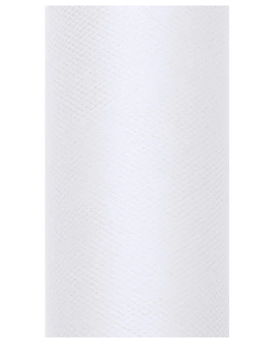 Tiul gładki biały 0,15x9m