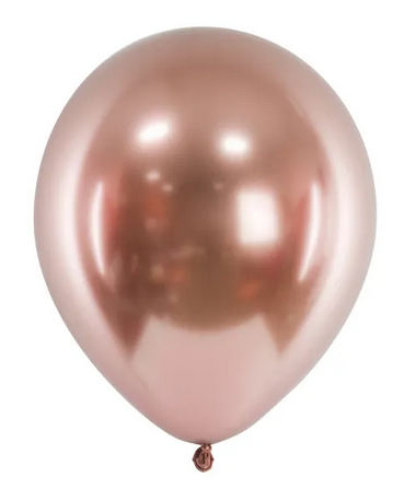Balony Glossy 30cm różowe złoto 50szt/opak