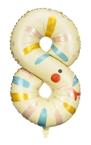 Balon foliowy cyfra "8" wąż 55x88cm