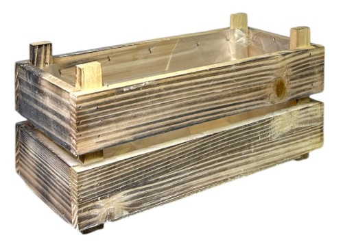 Skrzyneczka z drewna 11x12x28cm