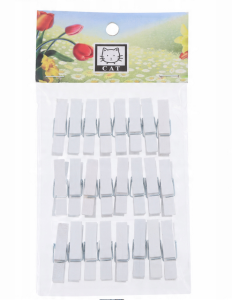 Klamerki drewniane białe 3,5cm 24szt