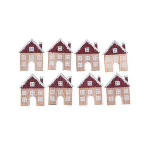 Przyklejki domki 8szt/kpl 2,9cm