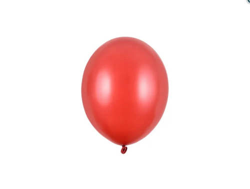 Balony Strong 12cm Metallic Poppy Red 100szt/opak