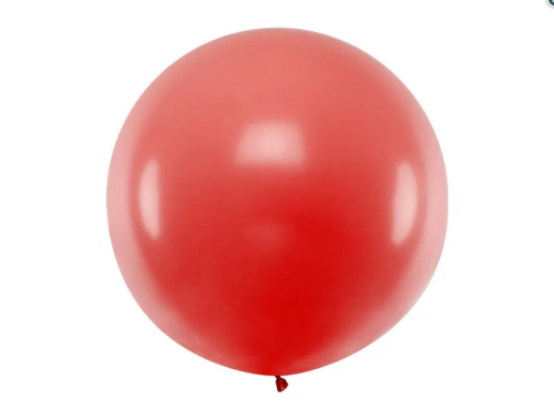 Balon okrągły 1m Pastel Red