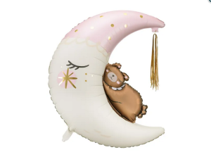 Balon foliowy Miś na księżycu 80x98cm mix