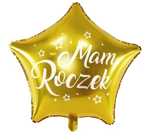 Balon foliowy "Mam Roczek" złoty 48cm