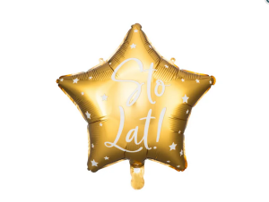 Balon foliowy Sto Lat! 40cm złoty