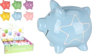 Skarbonka świnka 9cm 6 wzorów