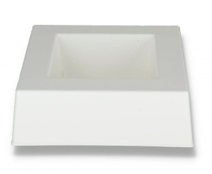 Osłonka plastikowa kwadrat  biała 21cm