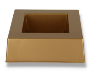 Osłonka plastikowa kwadrat  złota 21cm