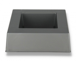 Osłonka plastikowa kwadrat  srebrna 25cm