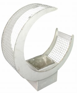 Osłonka do kompozycji biała 37x13xH42cm