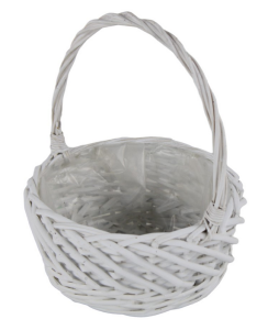 Koszyk wiklinowy biały 23x10x27cm