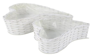 Koszyk wiklinowy biały kpl. 2szt