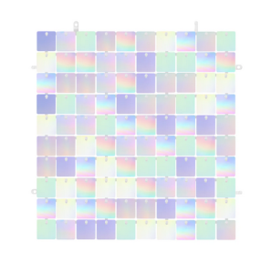 Panel cekinowy kwadraty srebrny holograficzny 30x30cm