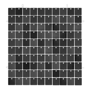 Panel cekinowy kwadraty czarny 30x30cm