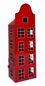 Domek na świecę metalowy 13x10x40cm