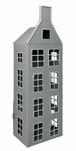 Domek na świecę metalowy 13x10x40cm