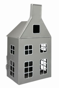 Domek na świecę metalowy 13x10x26cm