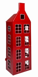 Domek na świecę metalowy 13x10x40cm