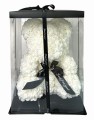 MIŚ Z RÓŻYCZEK 40CM BIAŁY FB001800_40_W.1