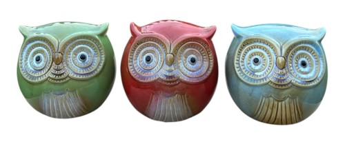 Skarbonka ceramiczna sowa 10x10cm 3 wzory