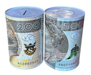 Puszka skarbonka 15x22cm 2 wzory